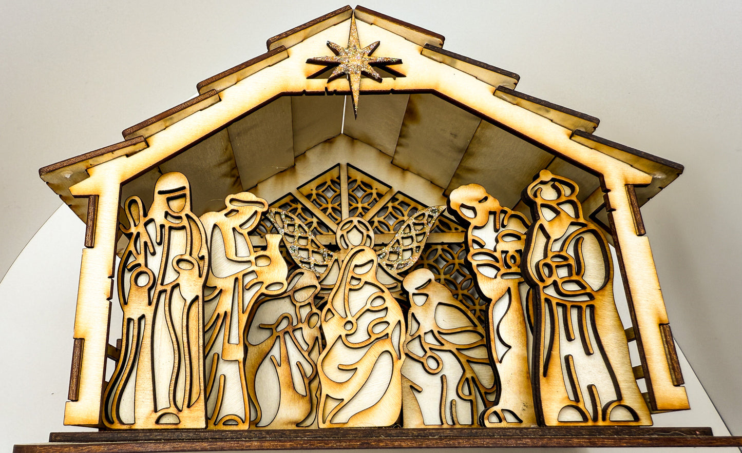 Handcrafted Shadow Box Nativity