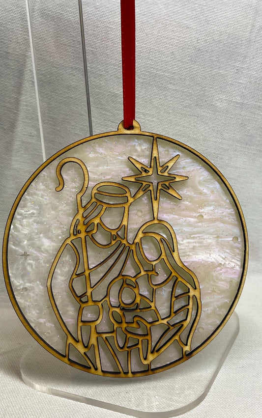 Nativity Layered Ornament