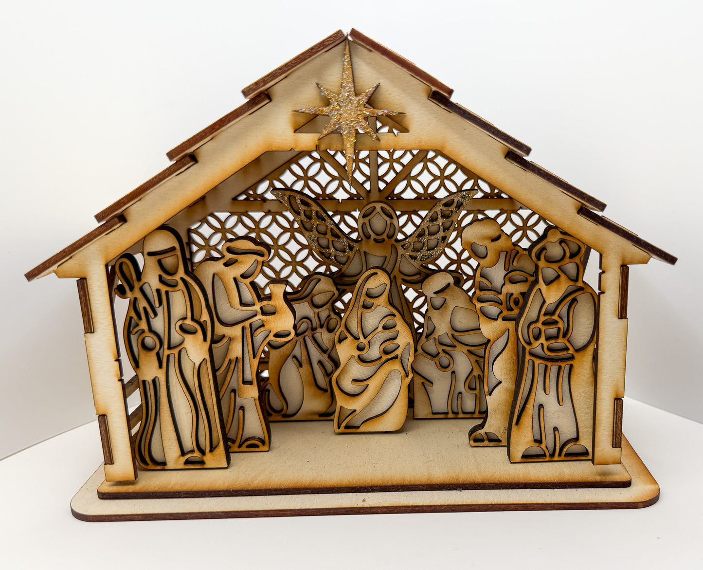 Handcrafted Shadow Box Nativity