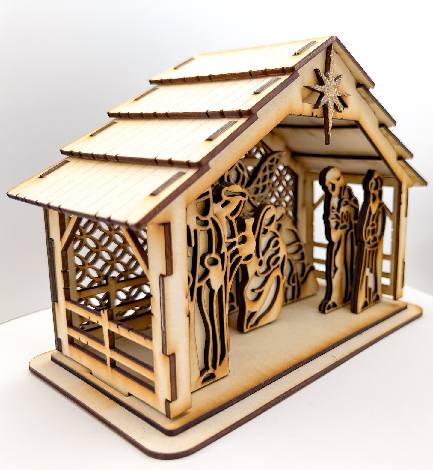 Handcrafted Shadow Box Nativity