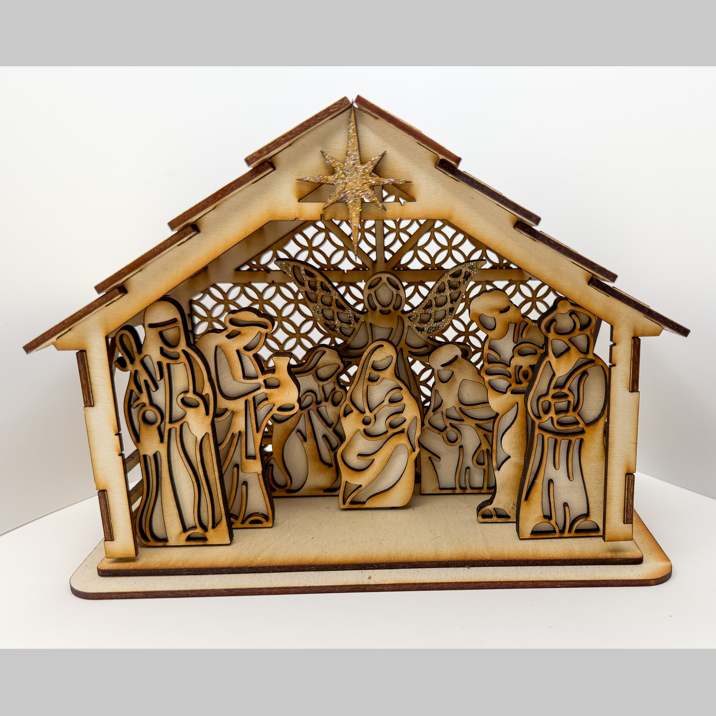 Handcrafted Shadow Box Nativity